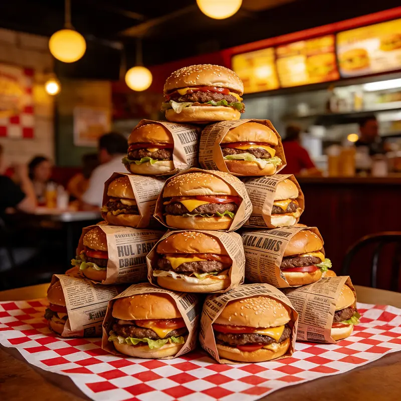 Бумага для гамбургеров 38*28 см