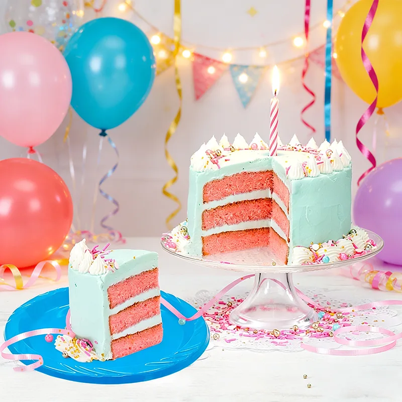 7-дюймовая одноразовая круглая пластиковая тарелка для вечеринок