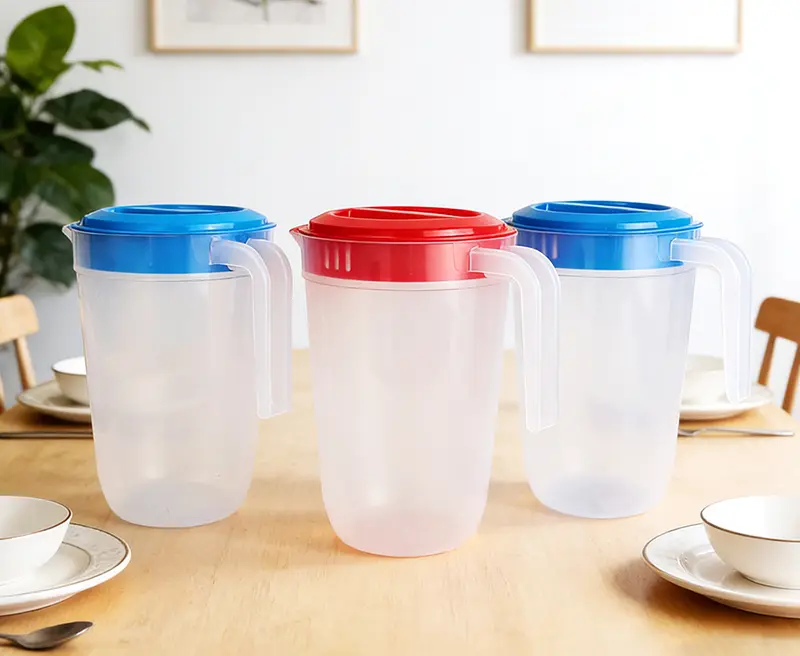 Tawny or Clear Plastic Cold Water Pitcher