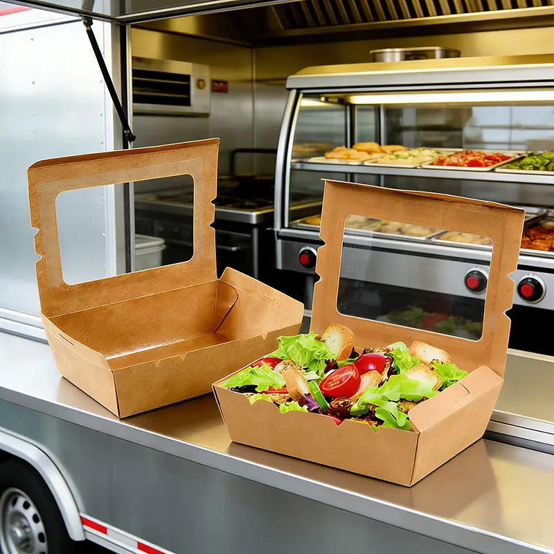 1200ml Disposable Window Paper Food Box